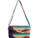 Palm Trees Tropical Ocean Sunset Sunrise Landscape Removable Strap Clutch Bag View1