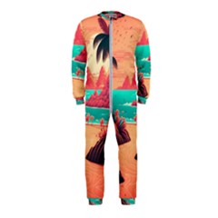 Tropical Beach Sea Jungle Ocean Landscape Onepiece Jumpsuit (kids)