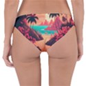 Tropical Beach Sea Jungle Ocean Landscape Reversible Hipster Bikini Bottoms View2