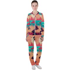 Tropical Beach Sea Jungle Ocean Landscape Casual Jacket And Pants Set by Pakemis