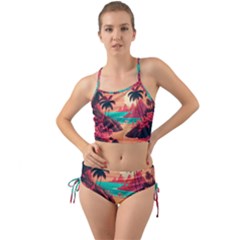 Tropical Beach Sea Jungle Ocean Landscape Mini Tank Bikini Set by Pakemis