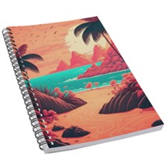 Tropical Beach Sea Jungle Ocean Landscape 5 5  X 8 5  Notebook by Pakemis