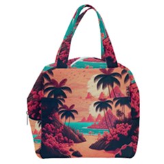 Tropical Beach Sea Jungle Ocean Landscape Boxy Hand Bag by Pakemis