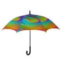 Contemporary Fluid Art Pattern In Bright Colors Hook Handle Umbrellas (Small) View3