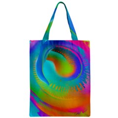 Contemporary Fluid Art Pattern In Bright Colors Zipper Classic Tote Bag by GardenOfOphir