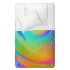 Contemporary Fluid Art Pattern In Bright Colors Duvet Cover (single Size) by GardenOfOphir