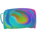 Contemporary Fluid Art Pattern In Bright Colors Toiletries Pouch View3