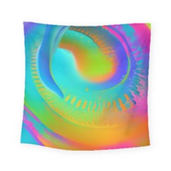 Contemporary Fluid Art Pattern In Bright Colors Square Tapestry (small) by GardenOfOphir