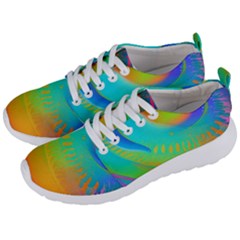 Contemporary Fluid Art Pattern In Bright Colors Men s Lightweight Sports Shoes by GardenOfOphir