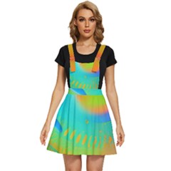 Contemporary Fluid Art Pattern In Bright Colors Apron Dress by GardenOfOphir