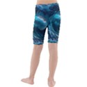 Tsunami Waves Ocean Sea Water Rough Seas 3 Kids  Mid Length Swim Shorts View2