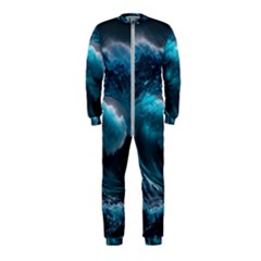 Tsunami Waves Ocean Sea Water Rough Seas 3 Onepiece Jumpsuit (kids)