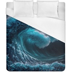 Tsunami Waves Ocean Sea Water Rough Seas 3 Duvet Cover (california King Size) by Pakemis