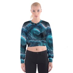 Tsunami Waves Ocean Sea Water Rough Seas 3 Cropped Sweatshirt