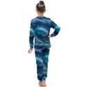 Tsunami Waves Ocean Sea Water Rough Seas 3 Kids  Long Sleeve Set  View2