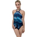 Tsunami Waves Ocean Sea Water Rough Seas 3 Go with the Flow One Piece Swimsuit View1