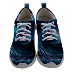 Tsunami Waves Ocean Sea Water Rough Seas 3 Women Athletic Shoes by Pakemis