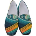 Waves Wave Ocean Sea Abstract Whimsical Abstract Art Women s Classic Loafer Heels View1