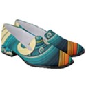 Waves Wave Ocean Sea Abstract Whimsical Abstract Art Women s Classic Loafer Heels View3