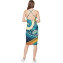 Waves Wave Ocean Sea Abstract Whimsical Abstract Art Bodycon Cross Back Summer Dress View2