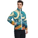 Waves Wave Ocean Sea Abstract Whimsical Abstract Art Men s Bomber Jacket View2