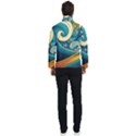 Waves Wave Ocean Sea Abstract Whimsical Abstract Art Men s Bomber Jacket View4