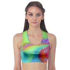 Modern Abstract Liquid Art Pattern Sports Bra by GardenOfOphir