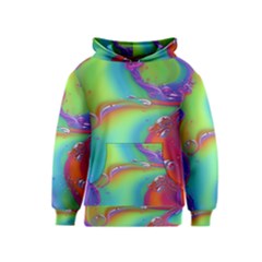 Modern Abstract Liquid Art Pattern Kids  Pullover Hoodie by GardenOfOphir