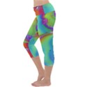 Modern Abstract Liquid Art Pattern Capri Yoga Leggings View2