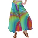 Modern Abstract Liquid Art Pattern Satin Palazzo Pants View1