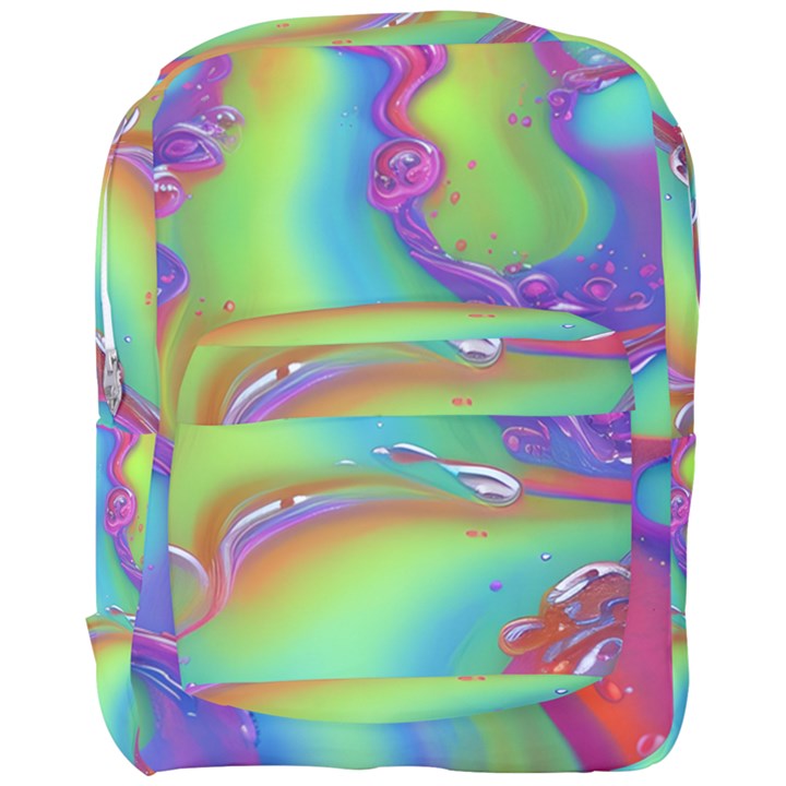 Modern Abstract Liquid Art Pattern Full Print Backpack