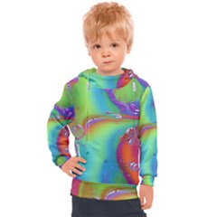 Modern Abstract Liquid Art Pattern Kids  Hooded Pullover by GardenOfOphir