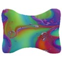 Modern Abstract Liquid Art Pattern Velour Seat Head Rest Cushion View1