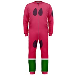 Watermelon Fruit Summer Red Fresh Food Healthy Onepiece Jumpsuit (men) by Wegoenart