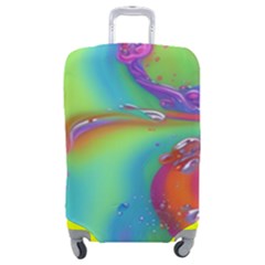 Modern Abstract Liquid Art Pattern Luggage Cover (medium) by GardenOfOphir