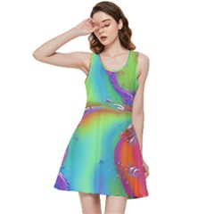 Modern Abstract Liquid Art Pattern Inside Out Racerback Dress by GardenOfOphir