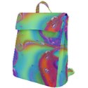 Modern Abstract Liquid Art Pattern Flap Top Backpack View1