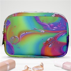 Modern Abstract Liquid Art Pattern Make Up Pouch (small) by GardenOfOphir