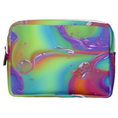 Modern Abstract Liquid Art Pattern Make Up Pouch (medium) by GardenOfOphir