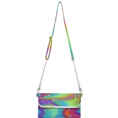 Modern Abstract Liquid Art Pattern Mini Crossbody Handbag by GardenOfOphir