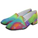 Modern Abstract Liquid Art Pattern Women s Classic Loafer Heels View2