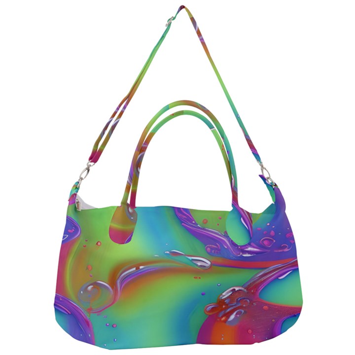 Modern Abstract Liquid Art Pattern Removal Strap Handbag