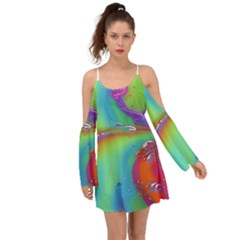 Modern Abstract Liquid Art Pattern Boho Dress by GardenOfOphir