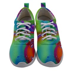 Modern Abstract Liquid Art Pattern Women Athletic Shoes by GardenOfOphir