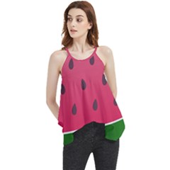 Watermelon Fruit Summer Red Fresh Food Healthy Flowy Camisole Tank Top by Wegoenart