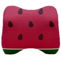 Watermelon Fruit Summer Red Fresh Food Healthy Velour Head Support Cushion View1