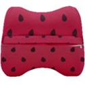 Watermelon Fruit Summer Red Fresh Food Healthy Velour Head Support Cushion View2