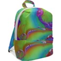 Modern Abstract Liquid Art Pattern Zip Up Backpack View2