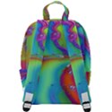 Modern Abstract Liquid Art Pattern Zip Up Backpack View3