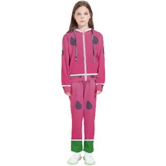 Watermelon Fruit Summer Red Fresh Food Healthy Kids  Tracksuit by Wegoenart